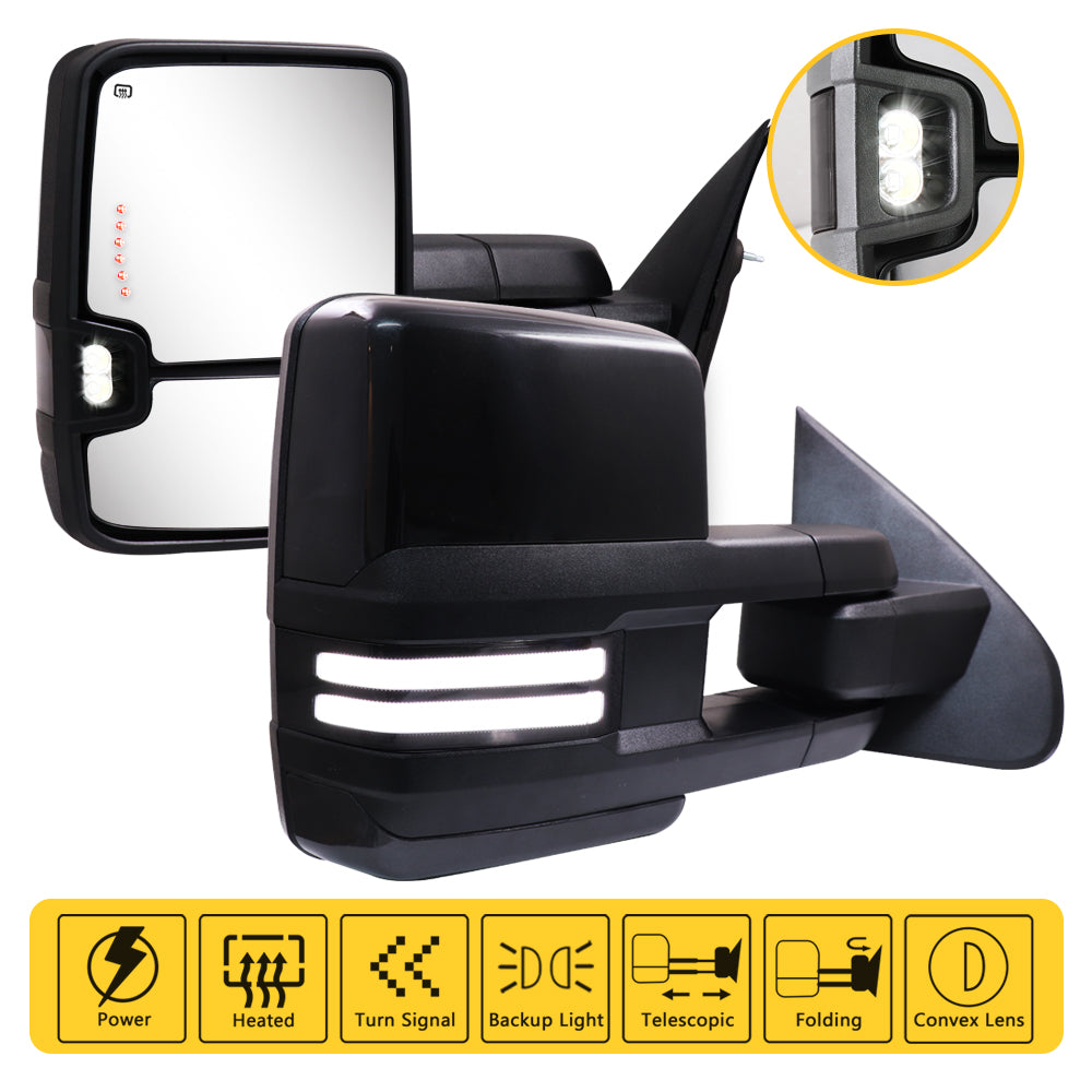 Sanooer-Switchback-Towing-Mirror-2014-2018-CHEVY-Silverado-GMC-Sierra-Metal-Iridium-Painted-features