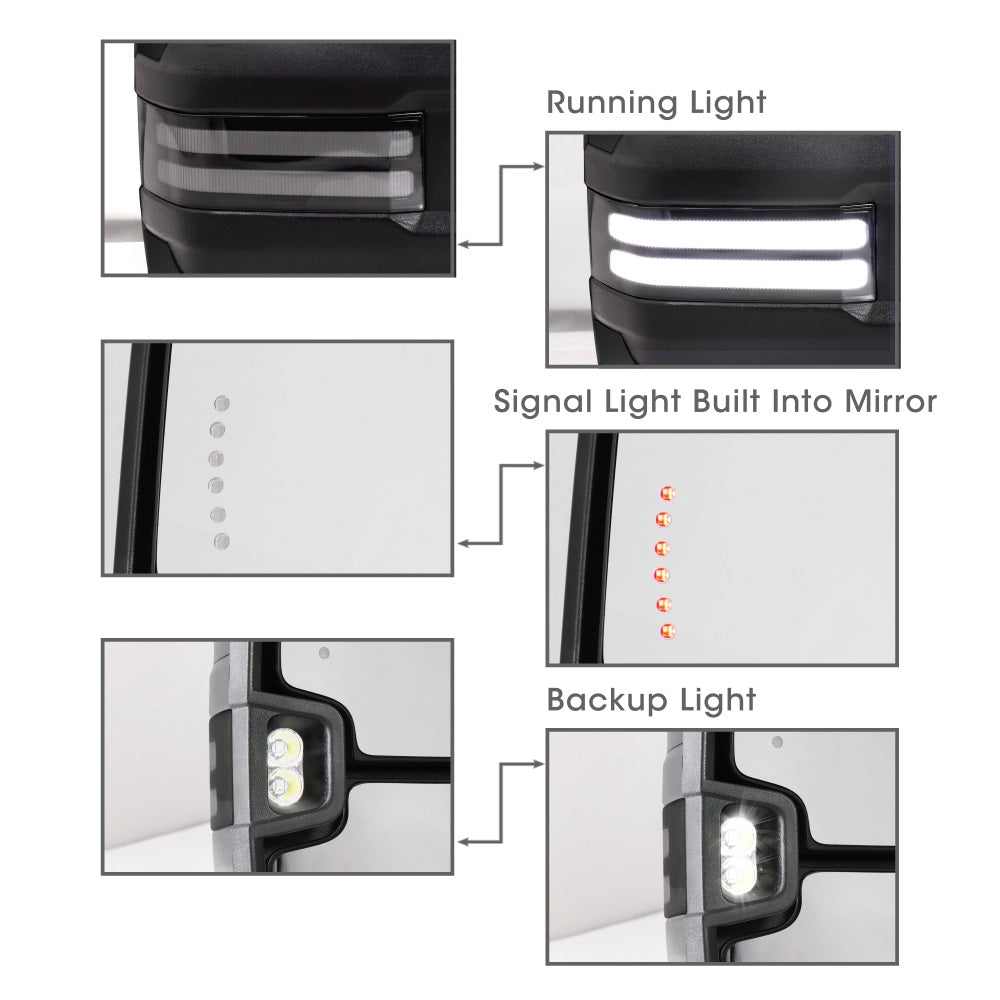 Sanooer-Switchback-Towing-Mirror-2014-2018-CHEVY-Silverado-GMC-Sierra-painted-black-light
