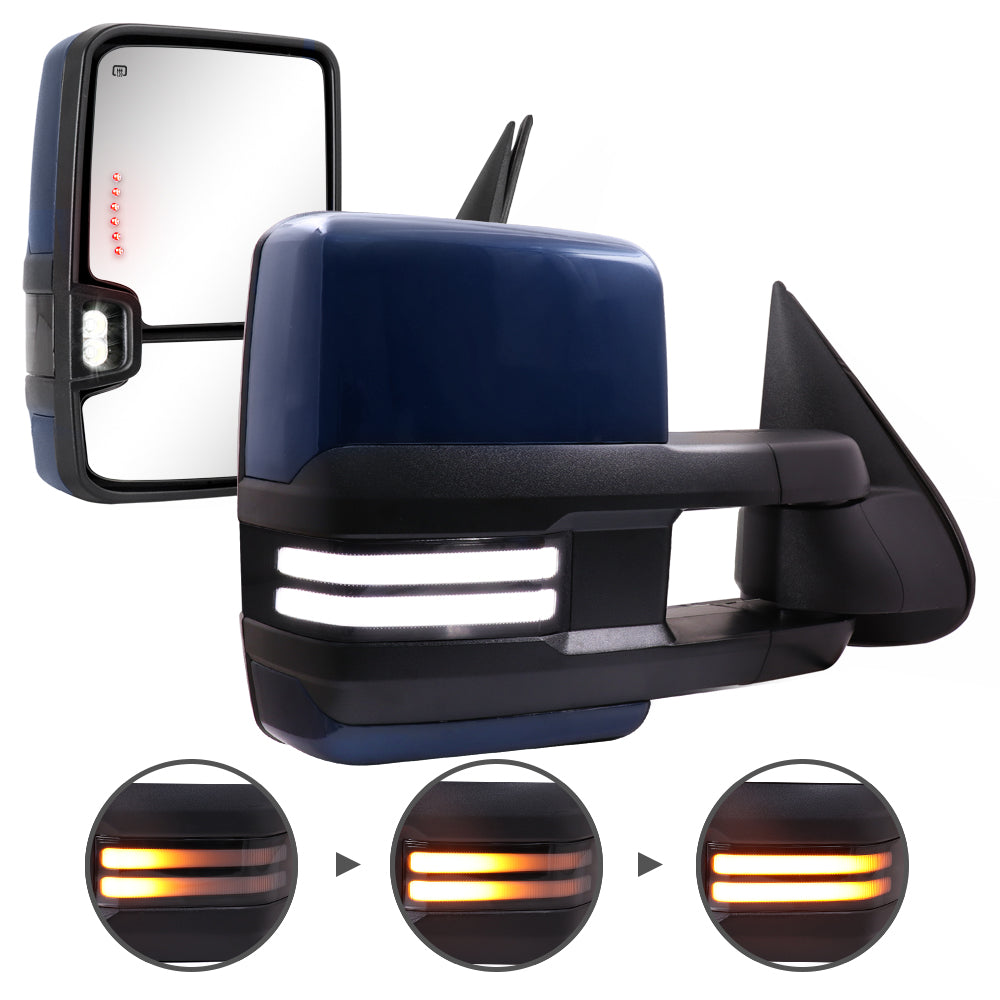 Sanooer-Switchback-Towing-Mirrors-2003-2007-Classic-Chevy-Silverado-GMC-Sierra-paint-blue-stripe-light