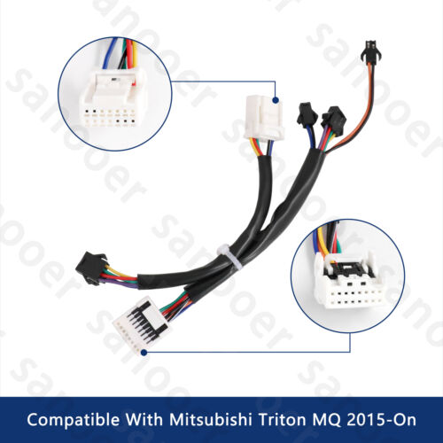 Sanooer Tow Mirrors Power Glass Smoked Indicator for 2015-2019 Mitsubishi Triton