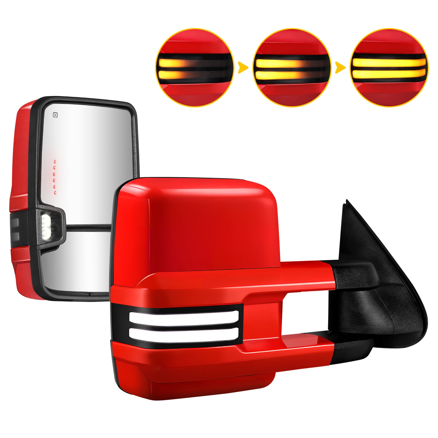 Sanooer 2003-2007 Silverado Sierra Full Painted red Towing Mirror
