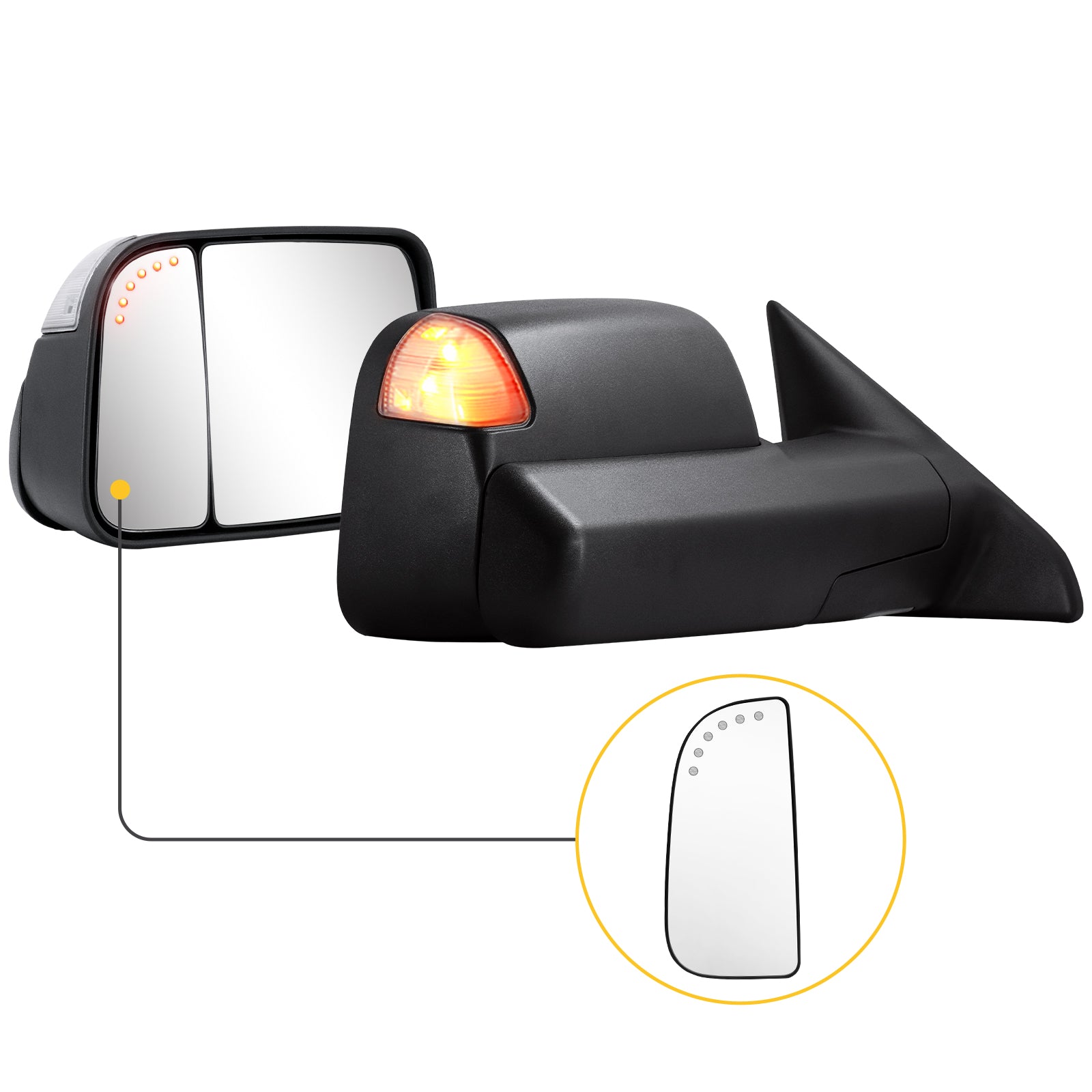 Sanooer towing mirror accessories for DODGE