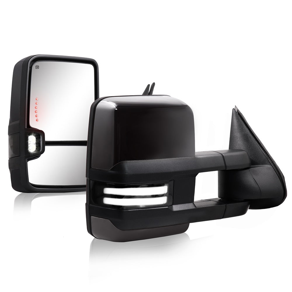 Towing-Mirror-2003-2007-Classic-Chevy-Silverado-GMC-Sierra-switchback-black-painted