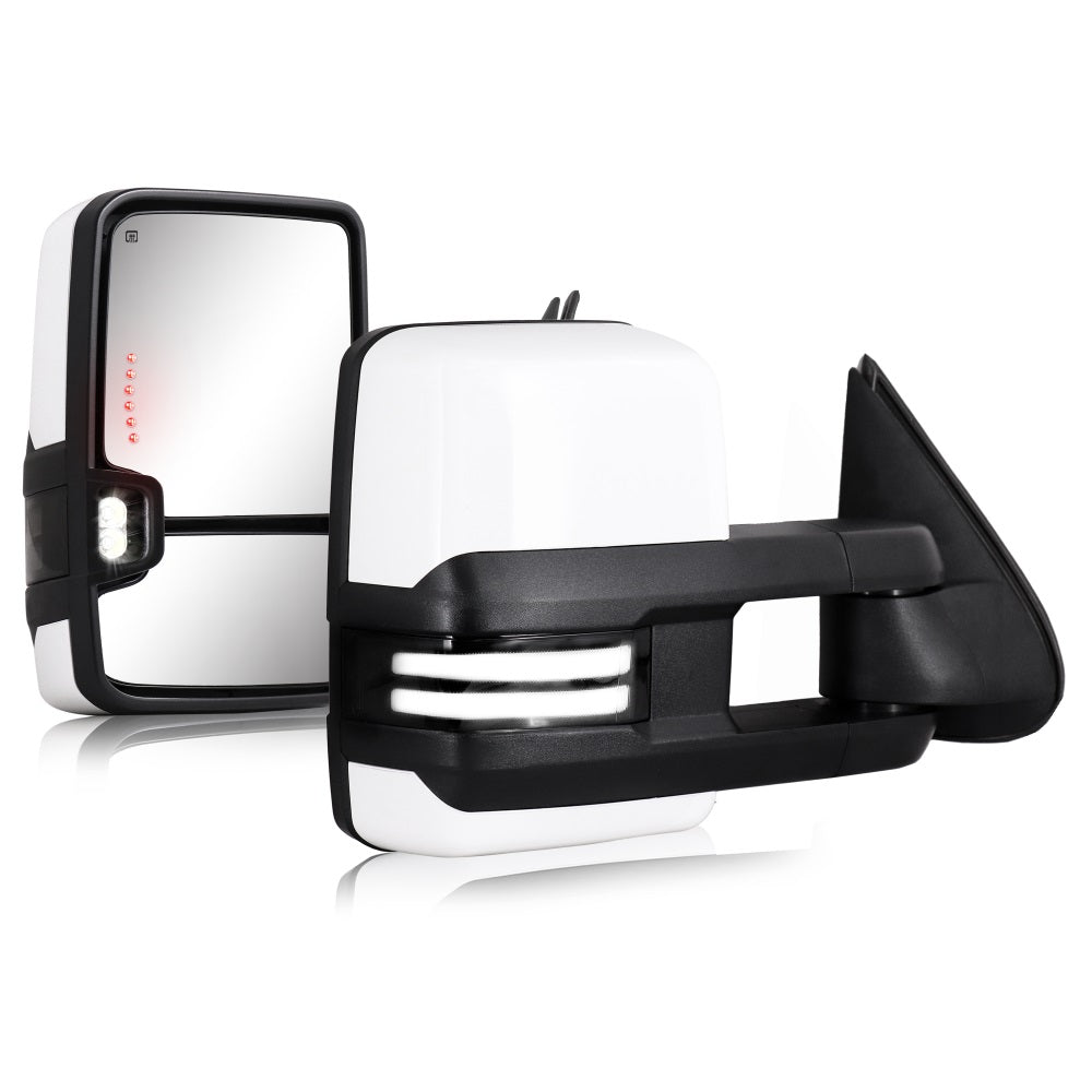 Towing-Mirror-2003-2007-Classic-Chevy-Silverado-GMC-Sierra-switchback-white-painted