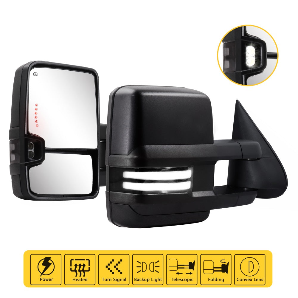 Towing-Mirror-2003-2007-Classic-Chevy-Silverado-GMC-Sierra-textured-black-functions-functions