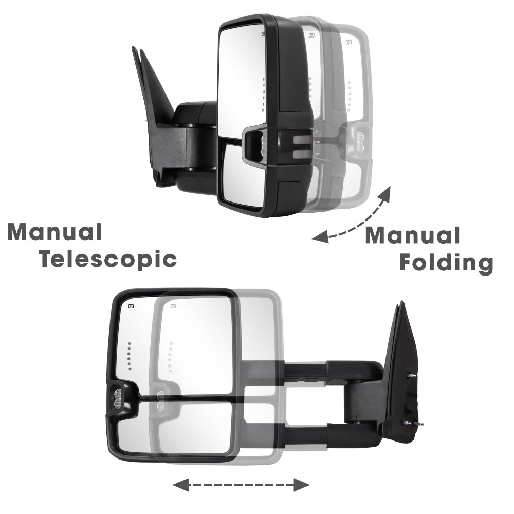 Towing-Mirror-2003-2007-Classic-Chevy-Silverado-GMC-Sierra-textured-black-manual-telescopic&folding