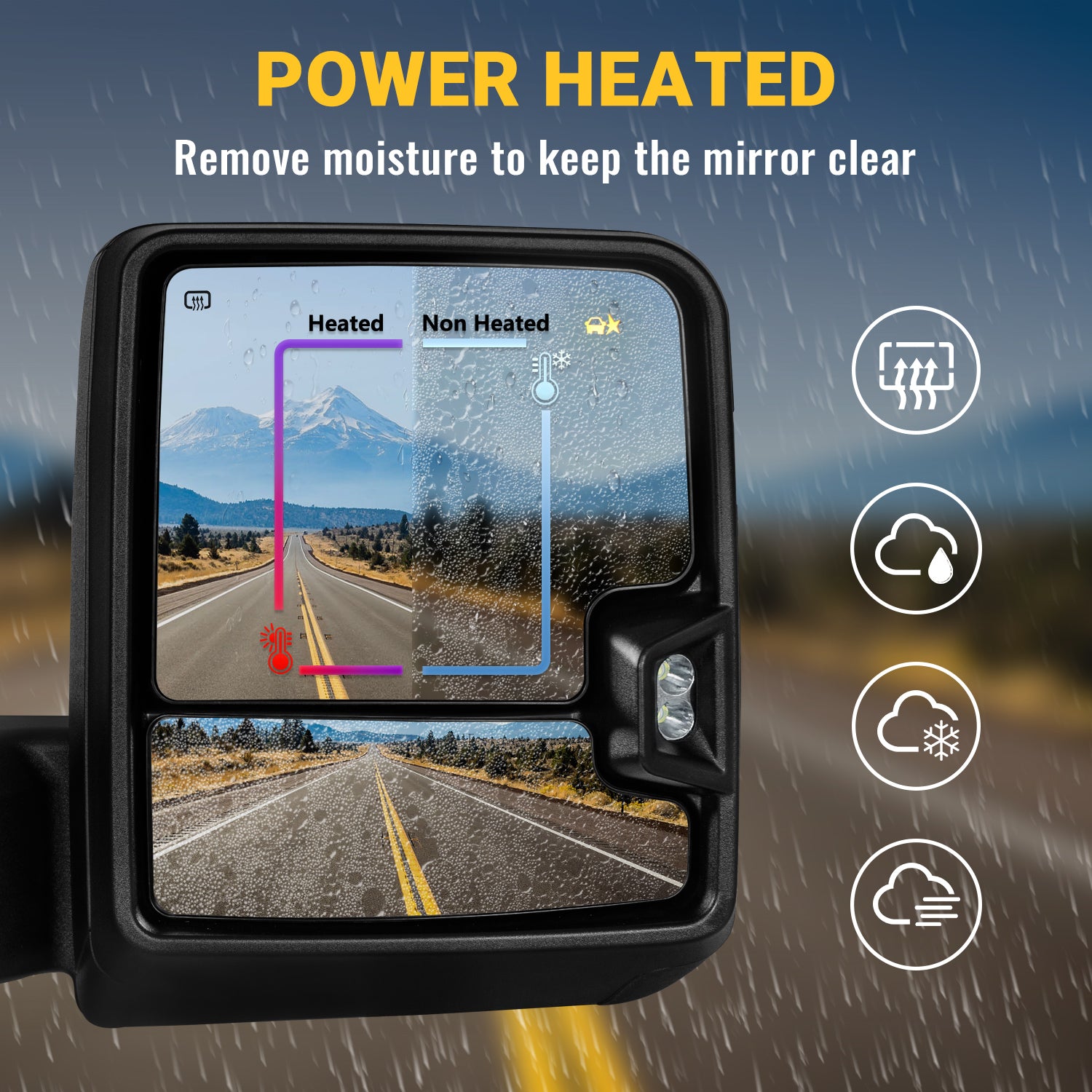 Sanooer Tow Mirror for 2020-2025 Chevy Silverado/GMC Sierra 2500HD 3500HD