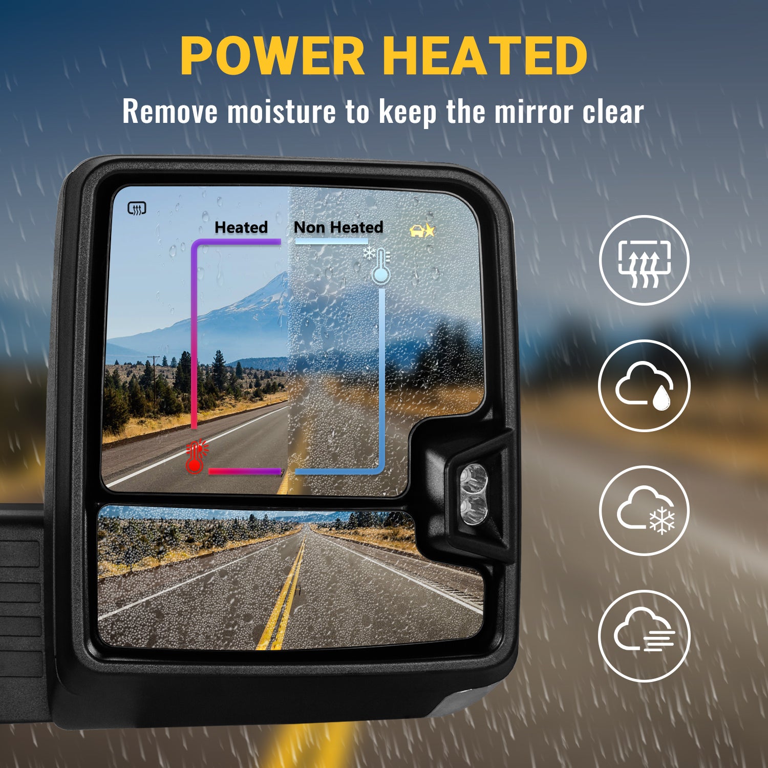 Sanooer Tow Mirror for 2020-2025 Chevy Silverado/GMC Sierra 2500HD 3500HD
