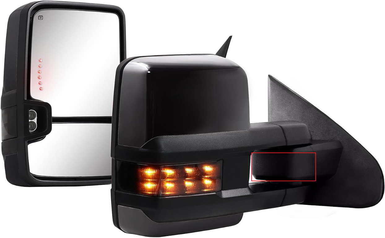 The passenger side hinge cover for Chevy Towing mirror