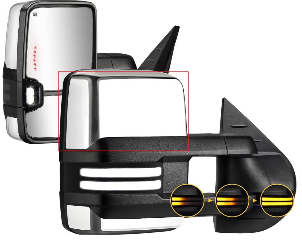 An Upper Chrome Cap on the Driver Side for Silverado Sierra