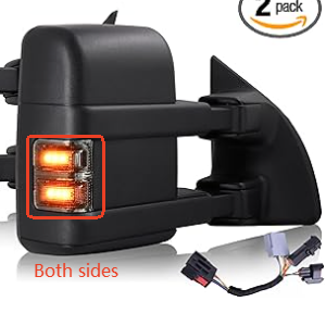 Backlights on both sides for Ford towing mirror