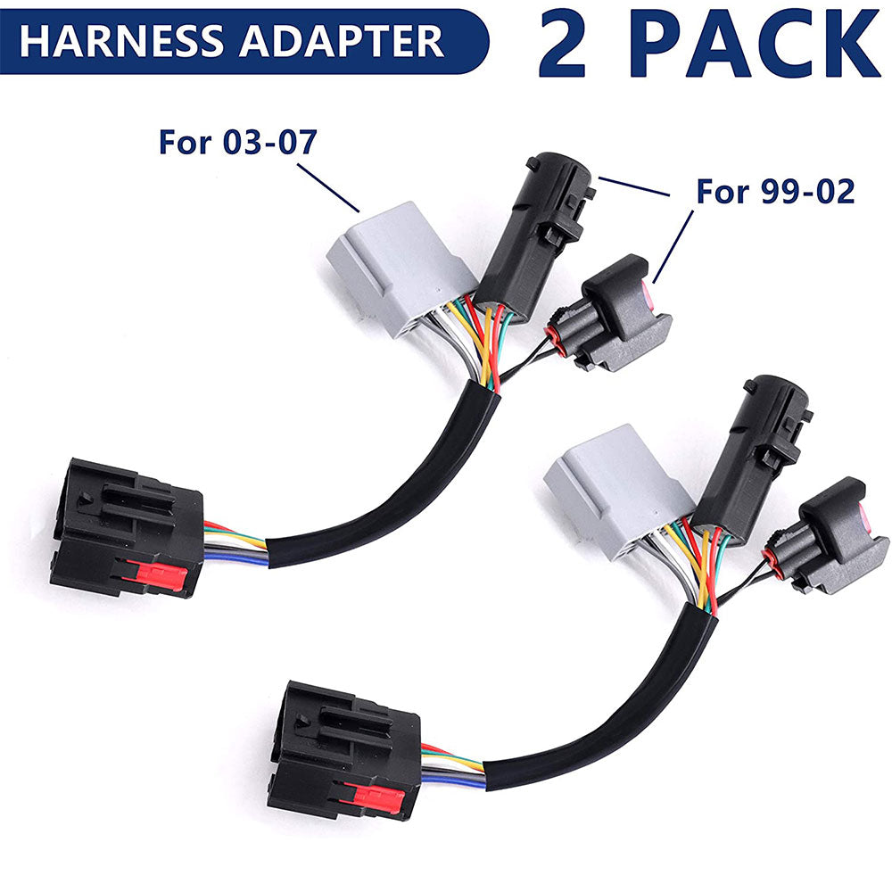 2pcs Conversion Harness Adapter Wiring Connector Towing Mirrors for F250 F350 F450 F550 Super Duty Truck 1999-2007