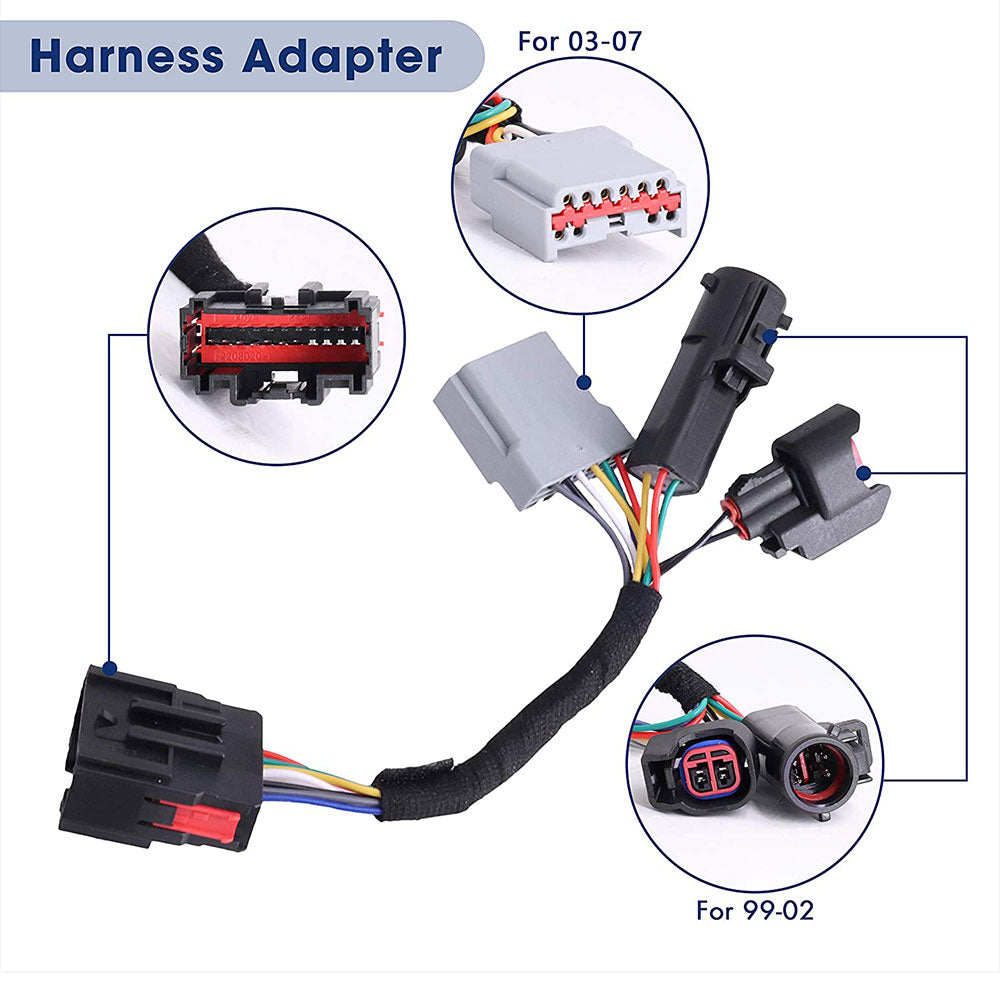 2pcs Conversion Harness Adapter Wiring Connector Towing Mirrors for F250 F350 F450 F550 Super Duty Truck 1999-2007