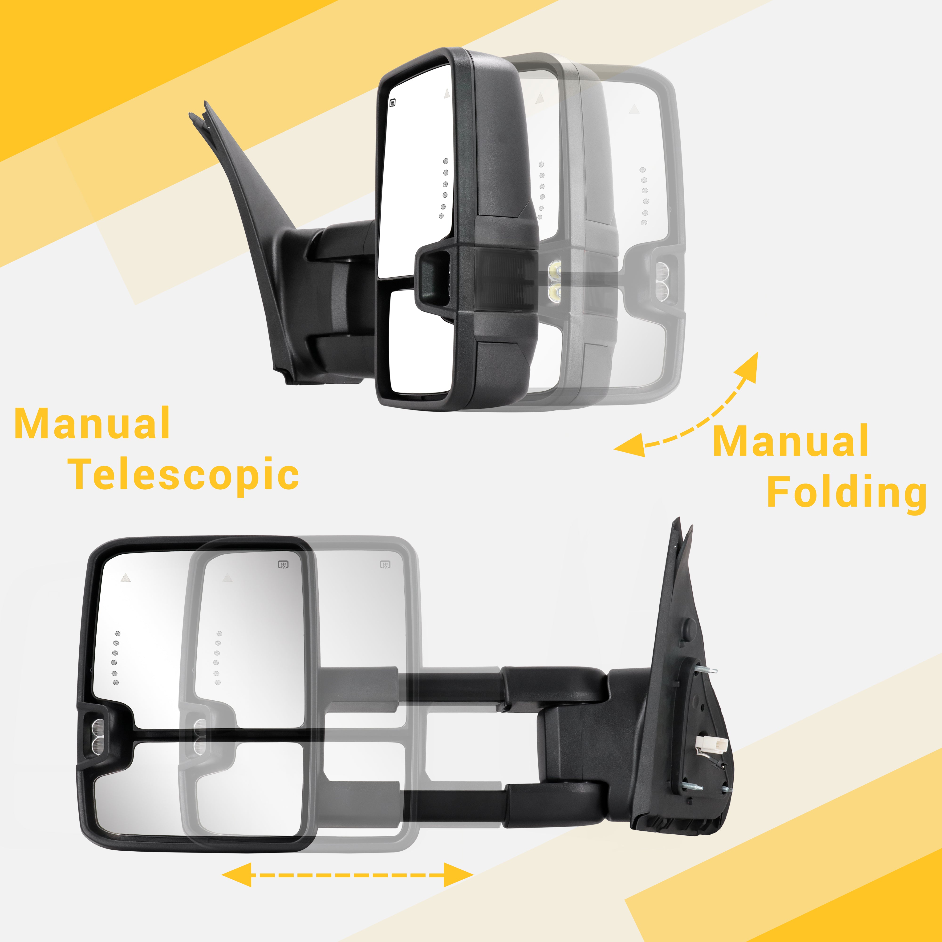 Sanooer-2007-2021-Toyota-Tundra-Towing-Mirrors-Basic-Multifunction-Pair-Set-Smoke-Lens-manual-telescopic-folding