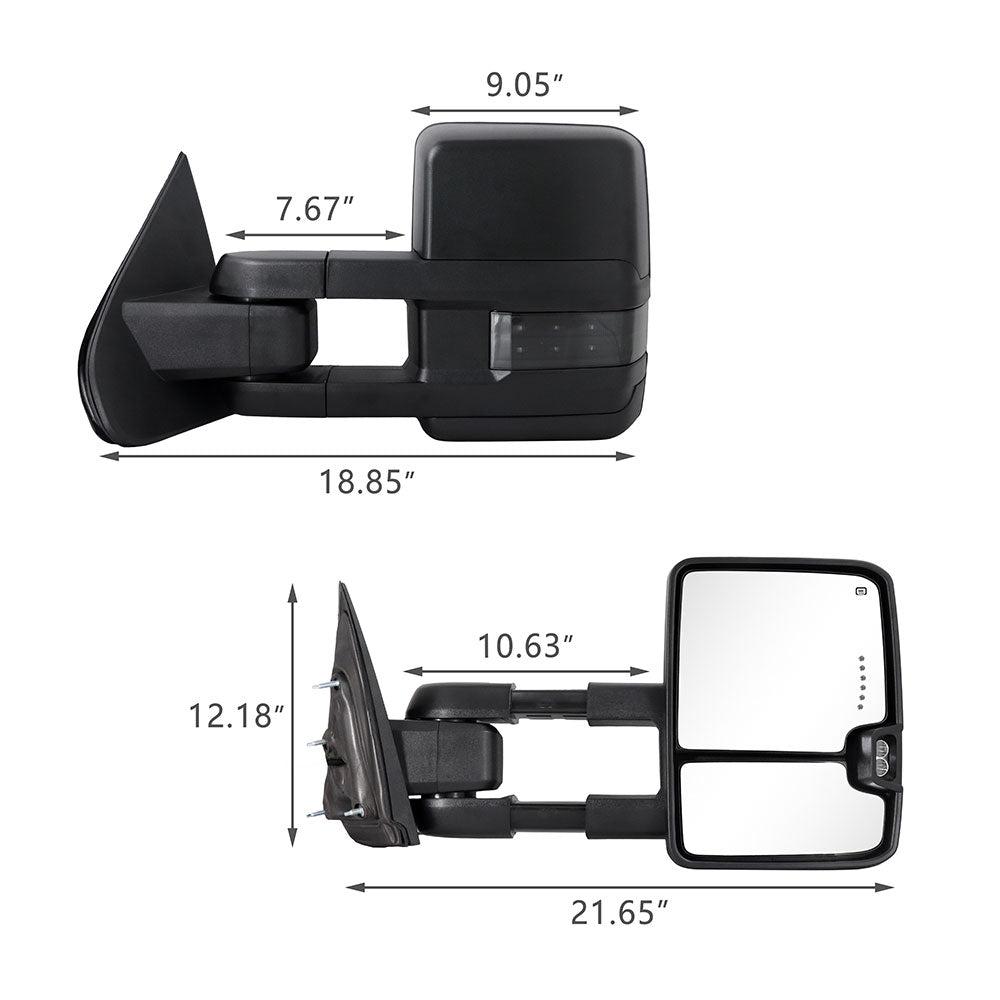 Sanooer-2014-2018-Basic-Towing-Mirrors-for-Silverado-Sierra-1500-2500HD-3500HD-dimensions